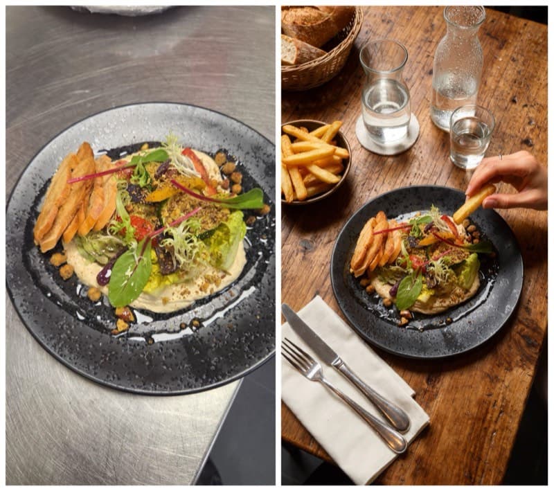 Hummus Bowl — voor en na